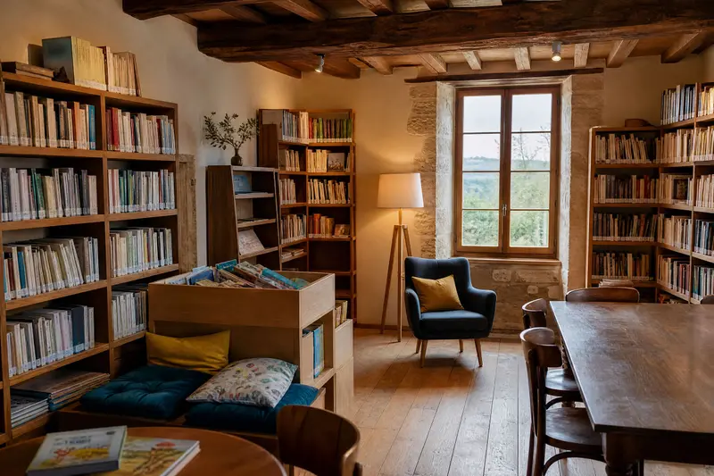 La bibliothèque municipale, où a lieu l'heure du conte.
